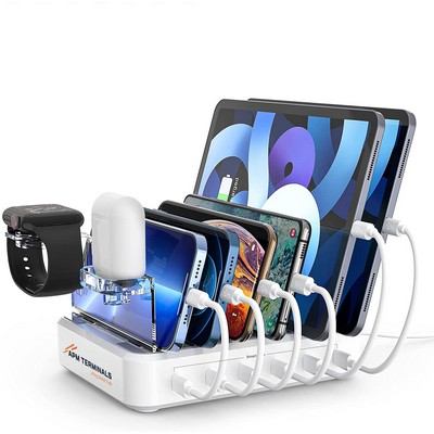 USB Charging Dock - 6-Port - Fast Charging Station for Multiple Devices.Phone Charger Station