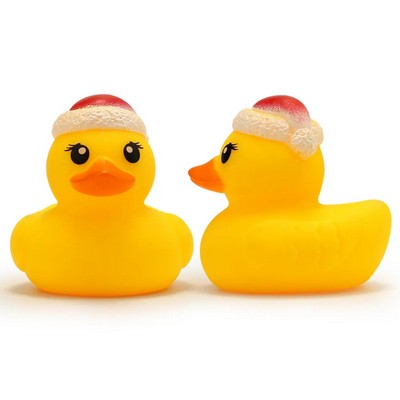 Christmas Red Hat Rubber Duck Toy