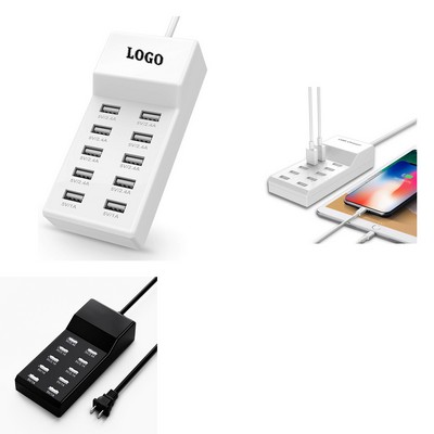 10 Port Family Sized Smart USB Port for Multiple Devices