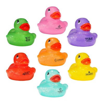 2" Pastel Glitter Rubber Duck
